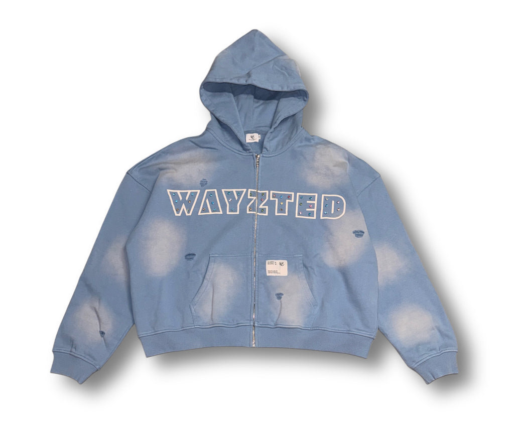"CLOUDED" zip hoodie