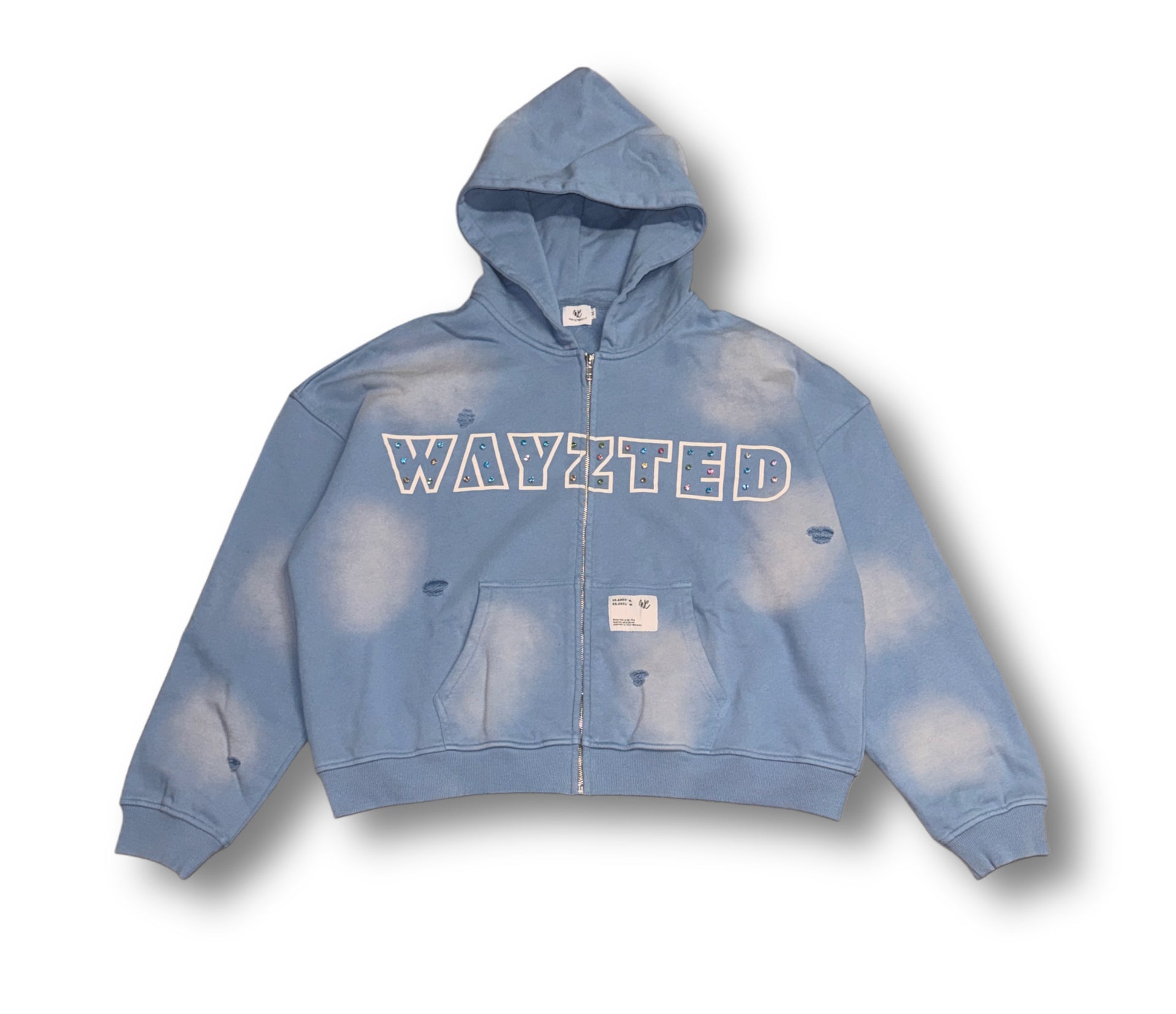 "CLOUDED" zip hoodie