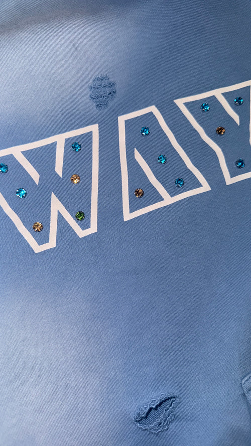 "CLOUDED" zip hoodie