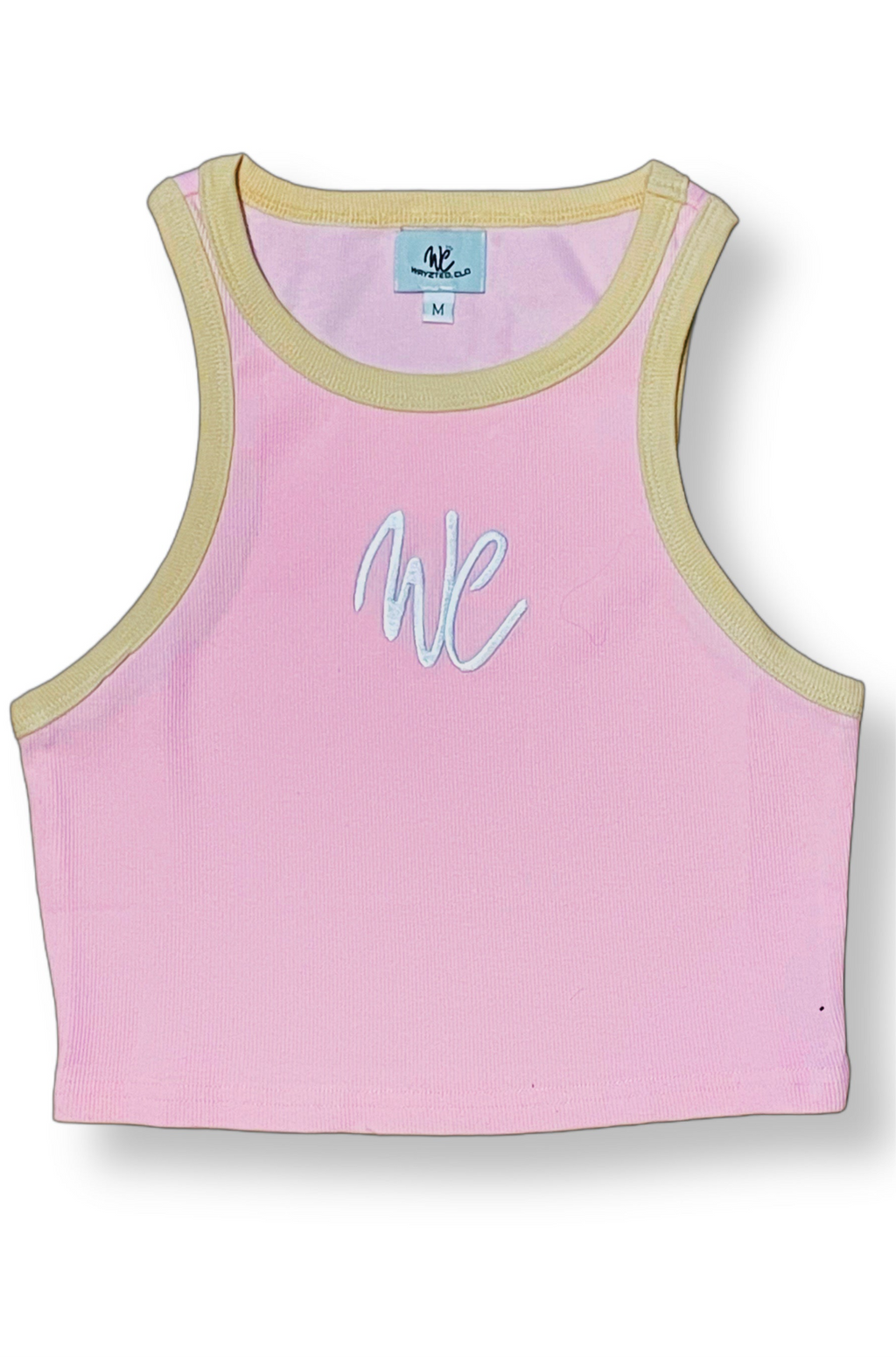"PINK WC" crop tank top