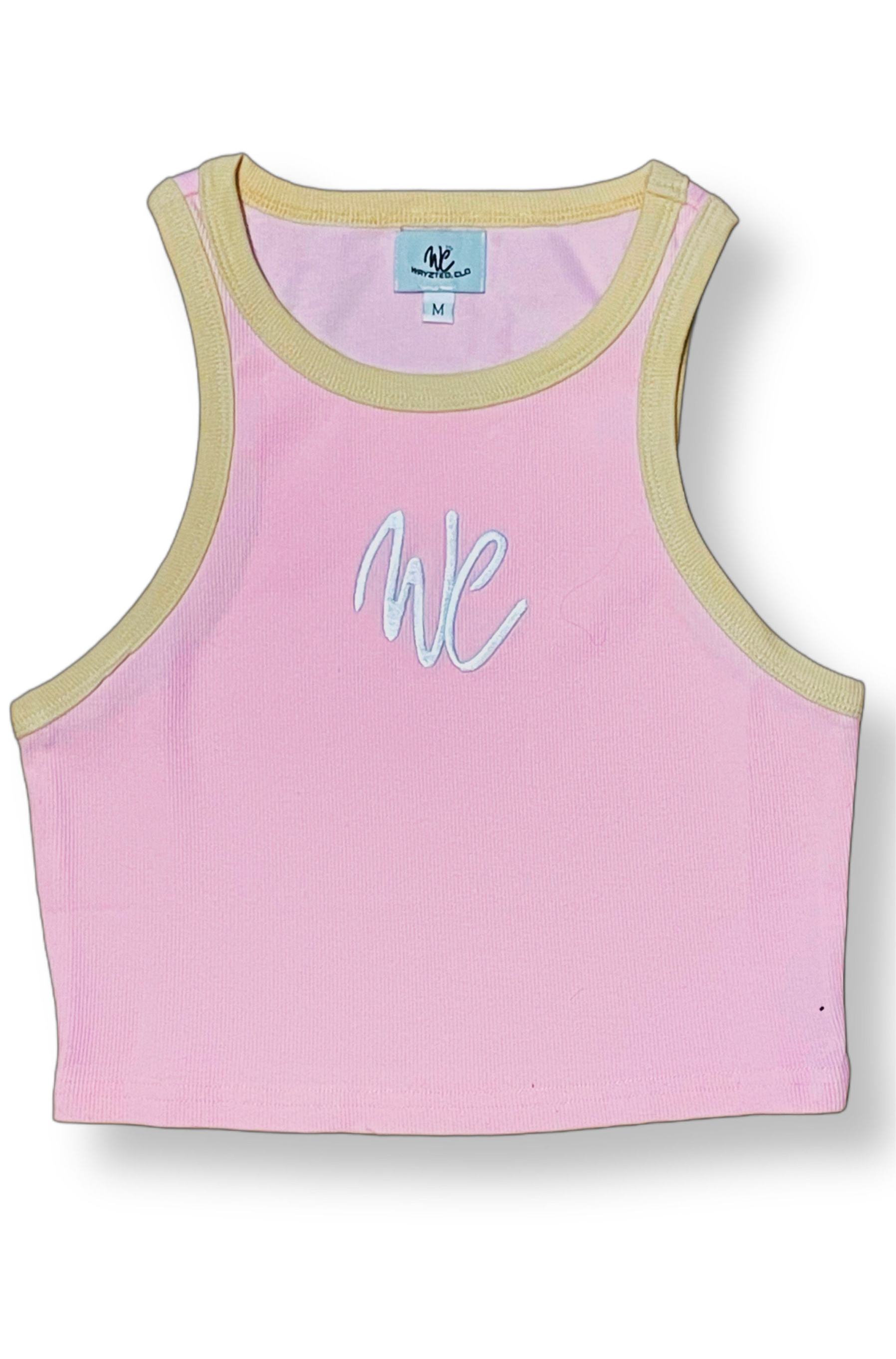 "PINK WC" crop tank top